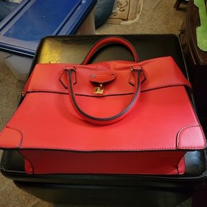Women's red handbag